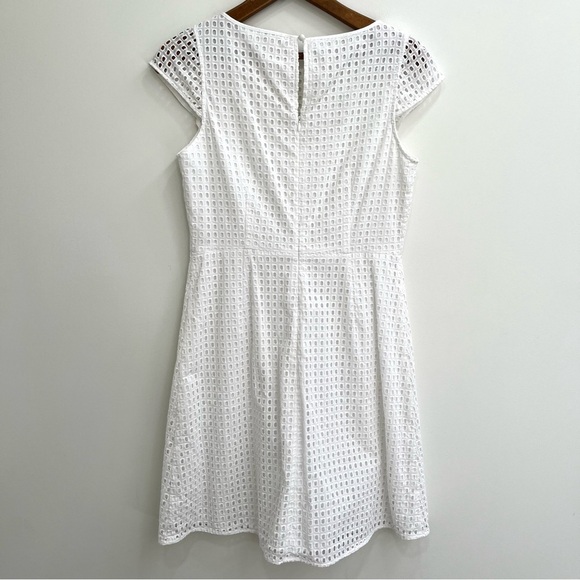 J Crew white eyelet a-line dress square neckline size 10 - Picture 3 of 10